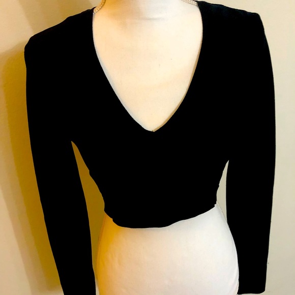 Bebe long sleeve crop top - Picture 1 of 4